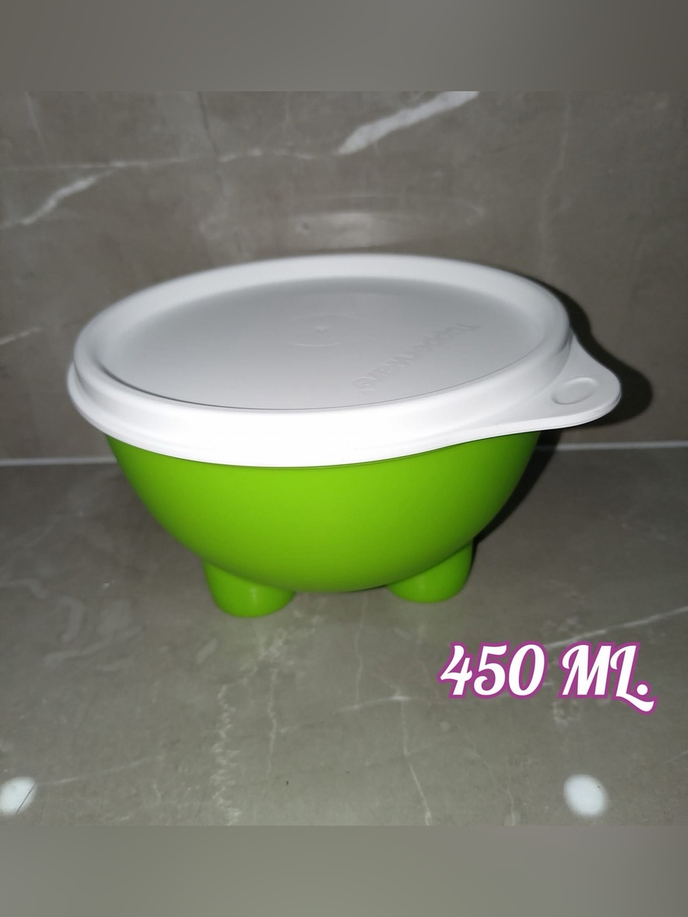 Tupperware Molcajete Salsa Server Lime Green 450mL w/ White Seals